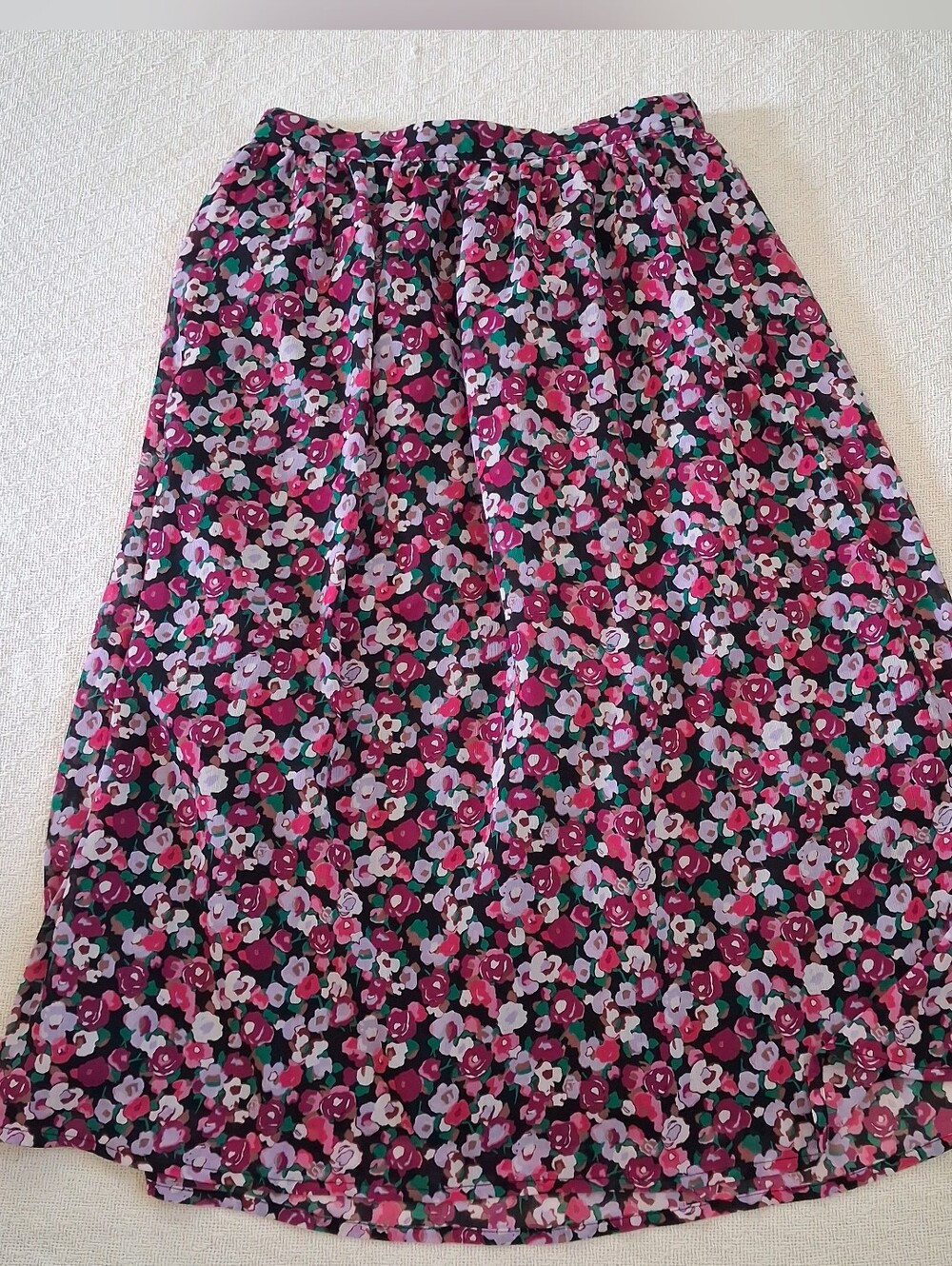 j.crew ♡ floral midi skirt xs aline boho soft girl cottagecore whimsygoth ditsy